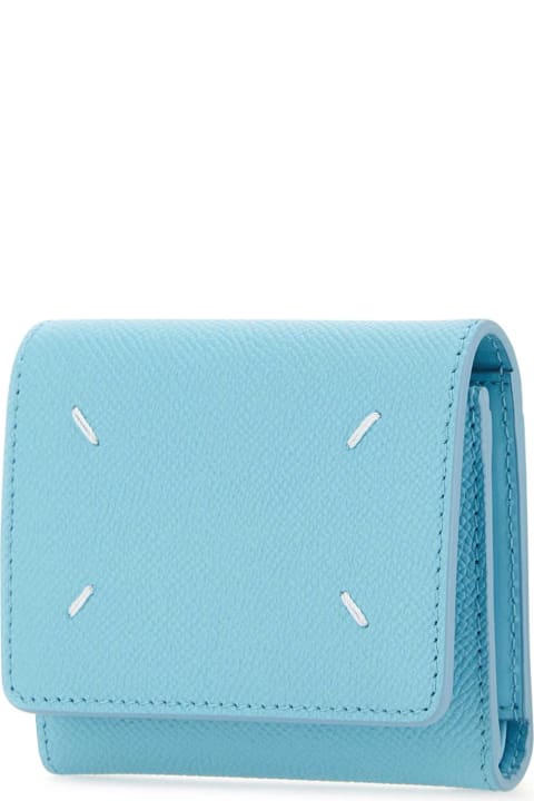Maison Margiela Wallets for Women Maison Margiela Light-blue Leather Wallet
