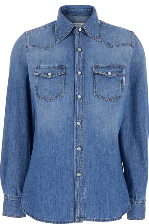 Roy Rogers for Men Roy Rogers Sh) Shirt Ranch Woman Denim Mid Wash Denim