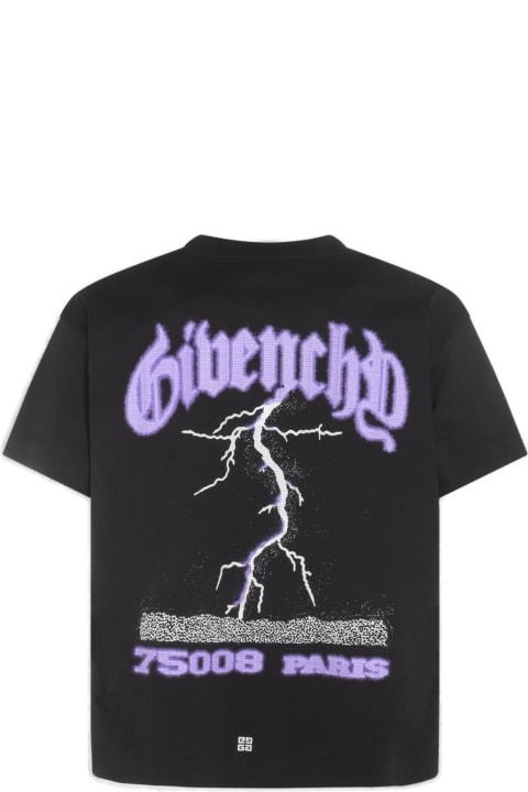 Clothing for Men Givenchy Reflective Lightning Artwork Printed T-shirt