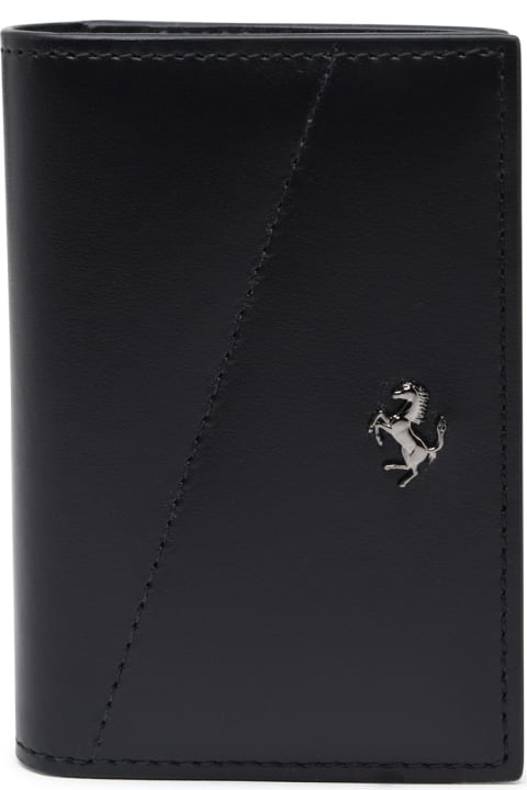Ferrari Accessories for Men Ferrari Black Leather Wallet