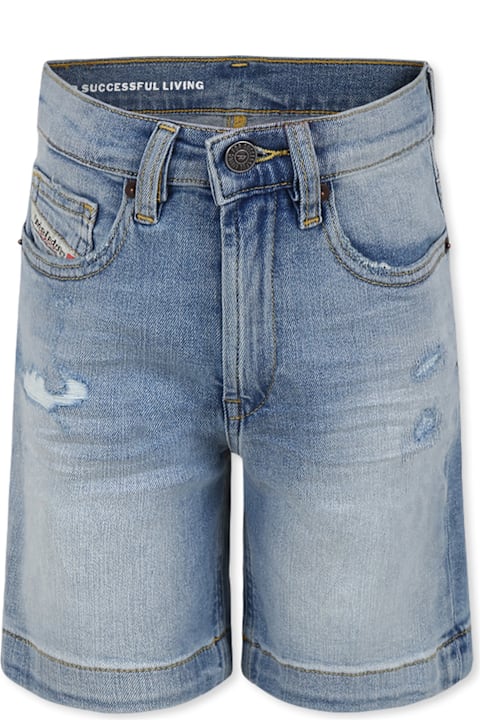 Homeware Diesel Denim Shorts For Boy With Logo