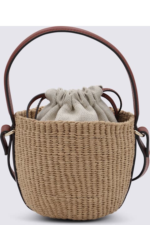 Chloé Bags for Women Chloé Brown Raffia Mini Horse Satchel