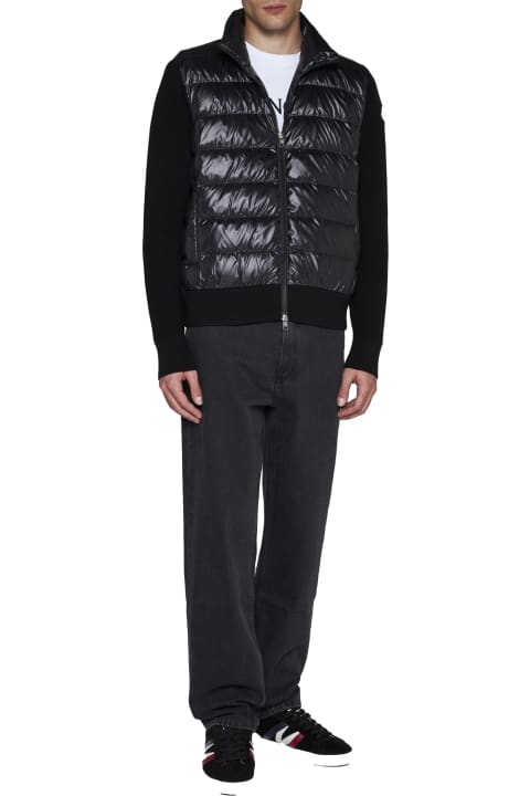 Moncler Coats & Jackets for Women Moncler Black Padded Cardigan