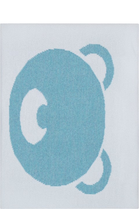 Accessories & Gifts for Baby Girls Little Bear Light Blue Blanket For Baby Boy With Embroidered Light Blue Bear