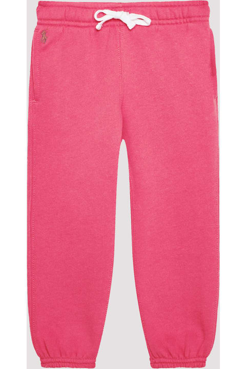 Bottoms for Girls Polo Ralph Lauren Pink Cotton Track Pants