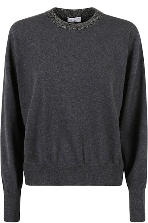 Brunello Cucinelli Sweaters for Women Brunello Cucinelli Monili-chain Detailed Knitted Jumper