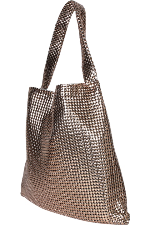 Paco Rabanne Totes for Women Paco Rabanne Paco Rabanne Gold Pixel Tote Bag