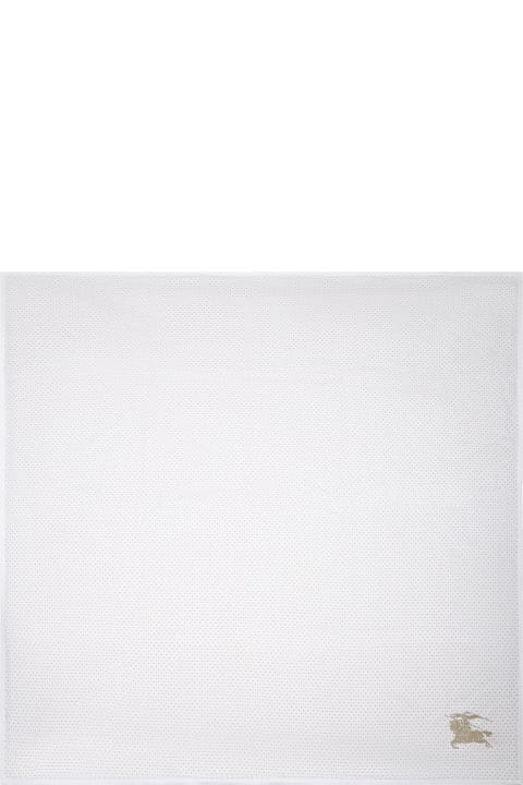 ベビーガールズ Burberryのアクセサリー＆ギフト Burberry White Babies Blanket With All-over Logo And Pattern