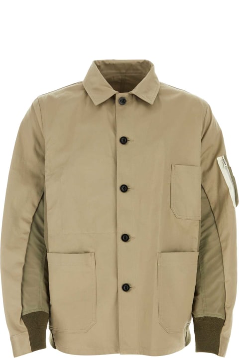 Sacai Coats & Jackets for Men Sacai Khaki Cotton Jacket
