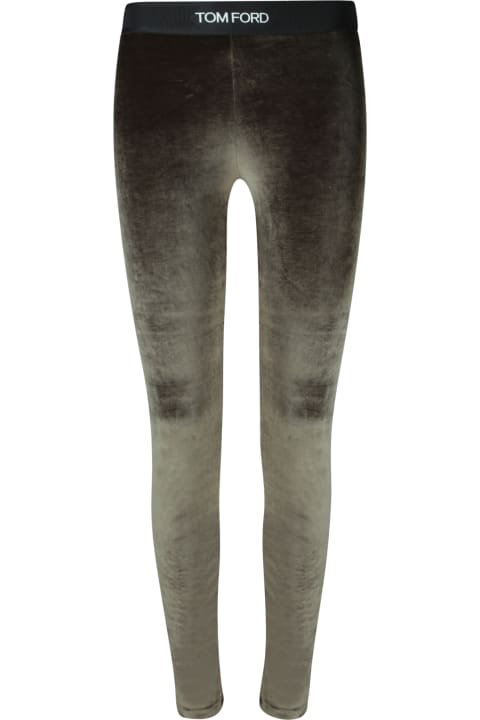 Tom Ford Pants & Shorts for Women Tom Ford Stretch Lustrous Velour Signature Leggings