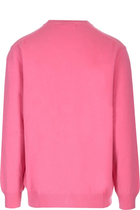 Sweaters for Men Comme des Garçons Shirt Pink Wool Sweater