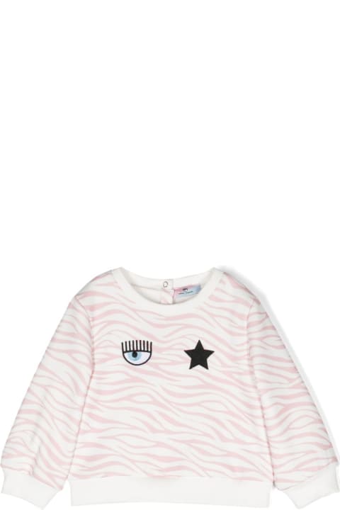 Chiara Ferragni Sweaters & Sweatshirts for Baby Boys Chiara Ferragni Multicolor Sweatshirt For Baby Girl With Eyestar