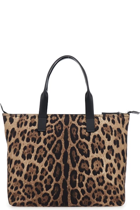 Homeware Dolce & Gabbana Logo Leopard Shopping Bag
