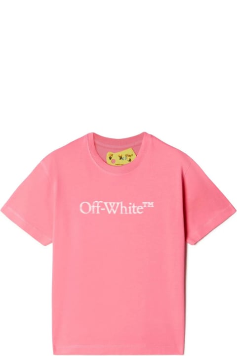 Off-White T-Shirts & Polo Shirts for Girls Off-White Pink T-shirt With Front Logo