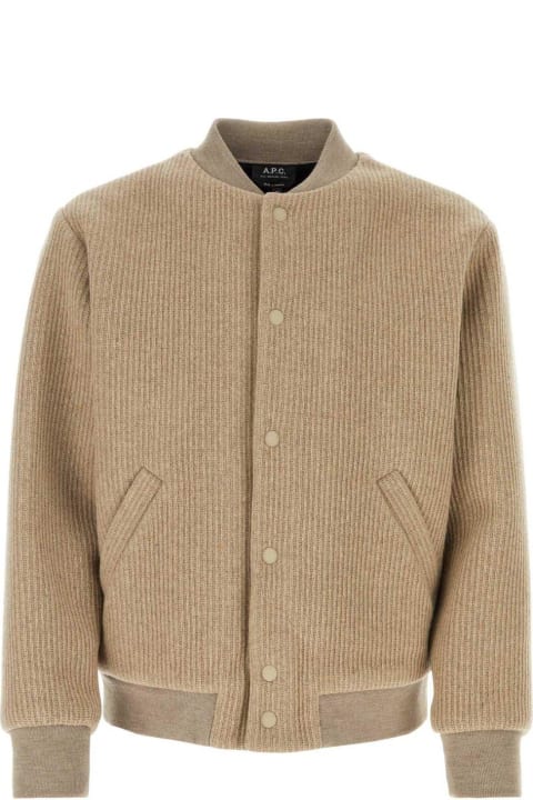 A.P.C. Sweaters for Men A.P.C. Mick Buttoned Long-sleeved Jacket