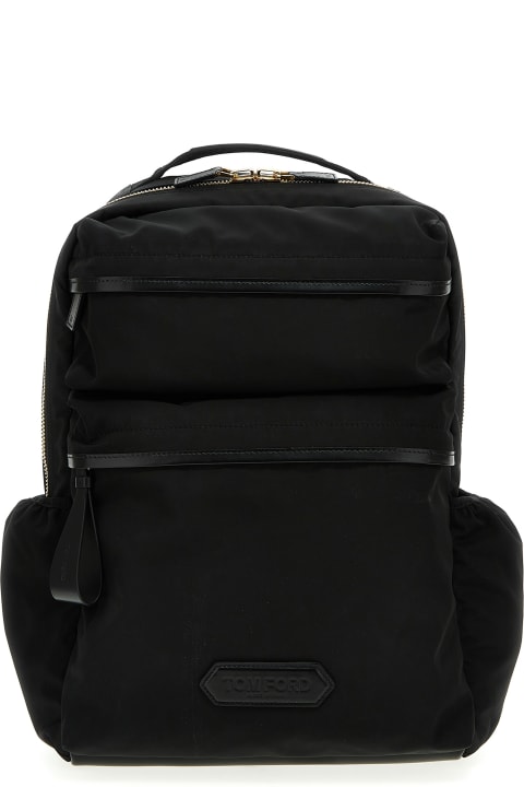 Bags for Men Tom Ford Logo Nylon Backpack