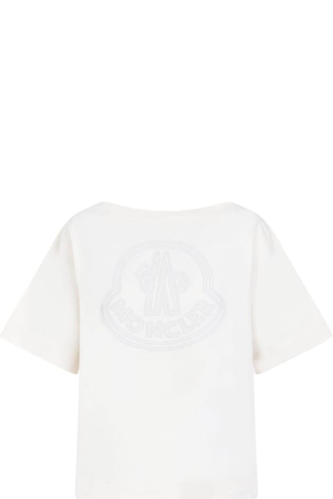 Moncler Topwear for Women Moncler Logo Detailed Crewneck T-shirt