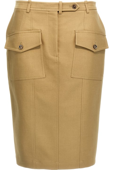 【送料&関税込】Ferragamo Camel Stretch Alpaca Blend Skirt Ferragamo Camel Stretch Alpaca Blend Skirt | italist, ALWAYS