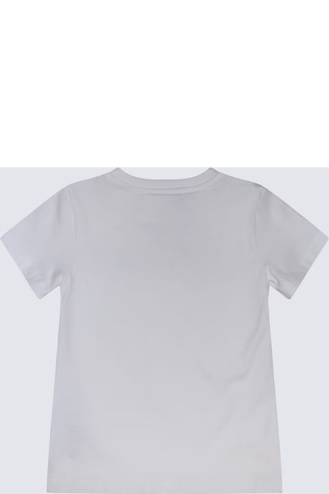 Moschino Topwear for Girls Moschino White And Black Cotton T-shirt