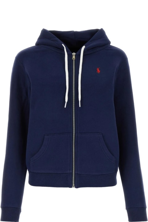 أدوات منزلية Polo Ralph Lauren Navy Blue Cotton Blend Sweatshirt Polo Ralph Lauren