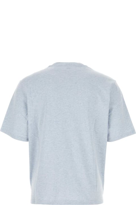 Clothing for Men Ami Alexandre Mattiussi Melange Light Blue Cotton T-shirt