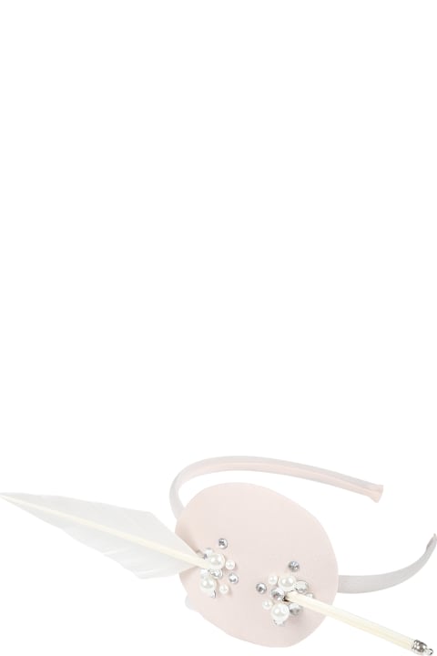 Ivory Hairband For Girl With Feather