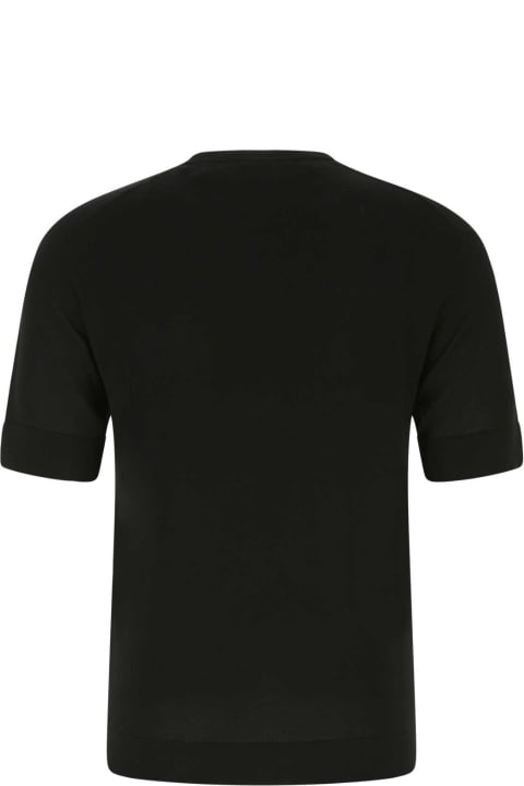 PT01 Clothing for Men PT01 Black Cotton Blend T-shirt