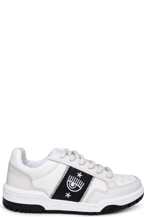ウィメンズ Chiara Ferragniのスニーカー Chiara Ferragni Cf1 White Leather Sneakers