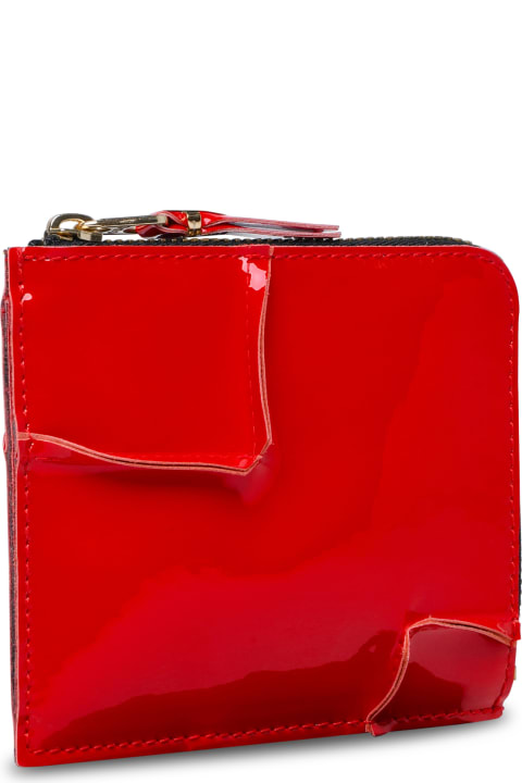Comme des Garçons Wallet Women Comme des Garçons Wallet 'medley' Red Leather Wallet