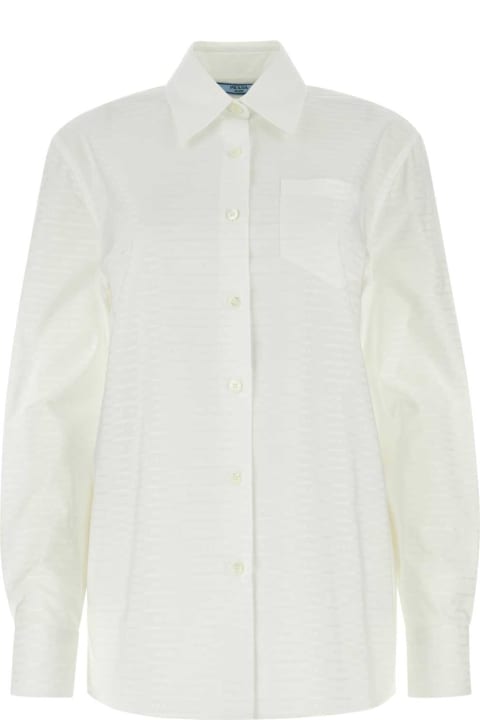 Prada Topwear for Women Prada White Cotton Shirt