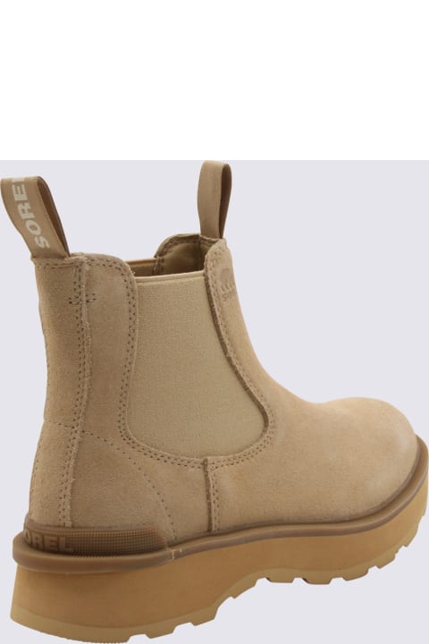 Sorel Shoes for Women Sorel Beige Leather Chelsea Boots