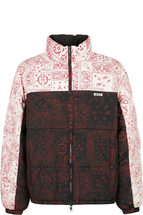 MSGM Clothing for Men MSGM Bandana-printed Panelled Jacket