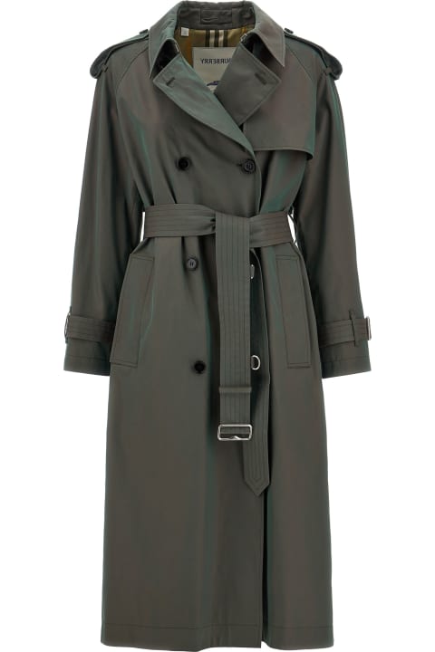 Sale for Women Burberry Long Iridescent Trench Coat