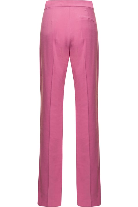 The Andamane Clothing for Women The Andamane Pink Straight Trousers Galdys In Viscose Woman