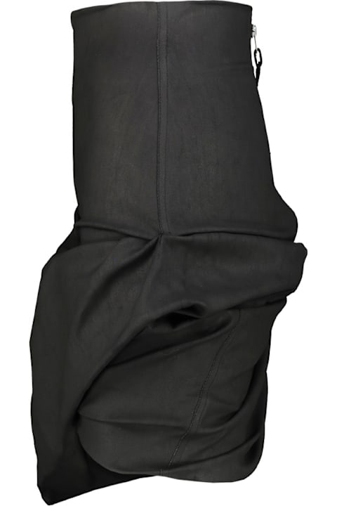 Skirts for Women Rick Owens Draped Miniskirt In Denim