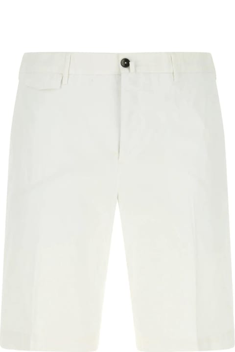 メンズ PT Torinoのボトムス PT Torino White Stretch Cotton Bermuda Shorts