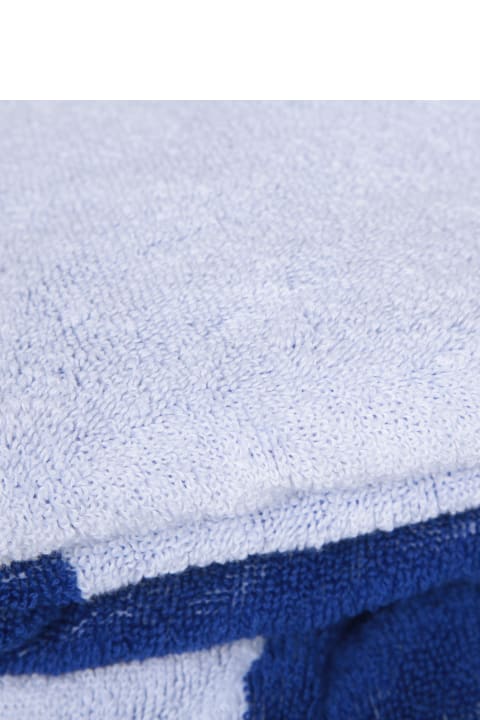 Swimwear for Men Burberry Split Ekd Blue White Beach Towel