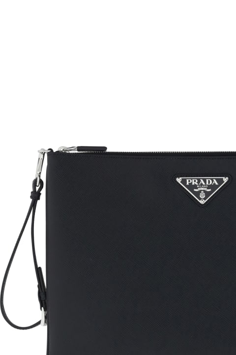 クラッチバッグ PRADA TRIANGLE CLUTCH Prada Triangle Clutch Bag Cosmetic Pouch Pink & Black New