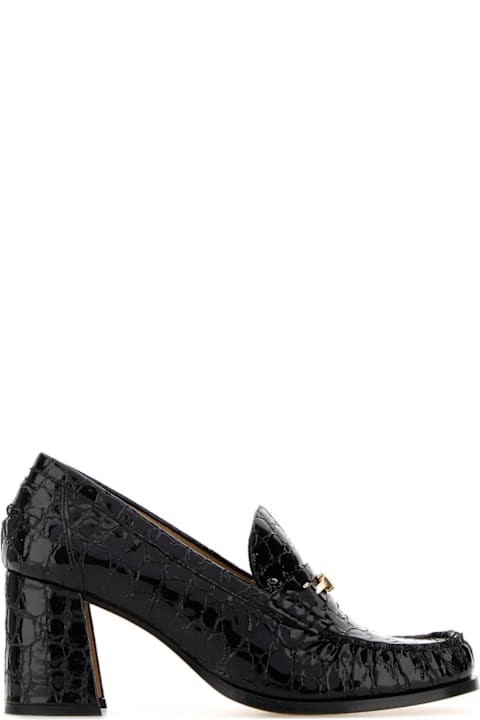 Ferragamo Kids Ferragamo Black Leather Harry 70 Pumps