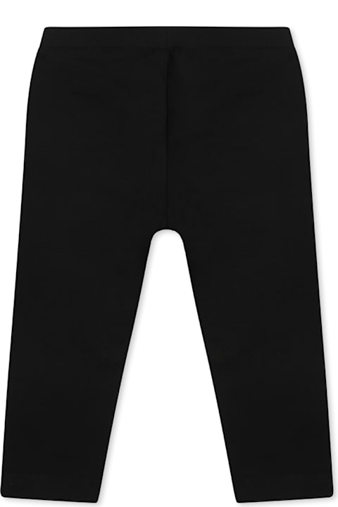 Moschino Bottoms for Baby Boys Moschino Black Legging For Baby Girl With Logo