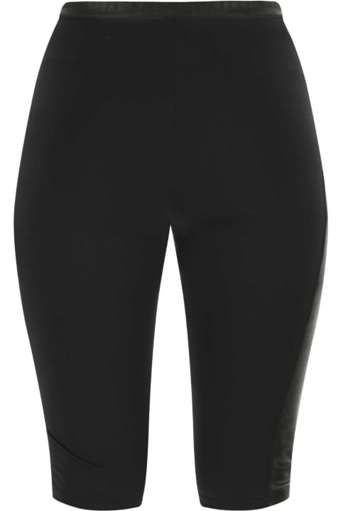 Loewe Pants & Shorts for Women Loewe Black Leather And Stretch Nylon Leggings