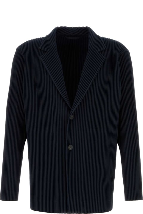 Homme Plissé Issey Miyake for Men Homme Plissé Issey Miyake Midnight Blue Polyester Blazer