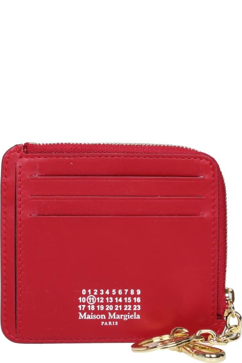 ウィメンズ新着アイテム Maison Margiela Leather Key Chain Wallet Color Red