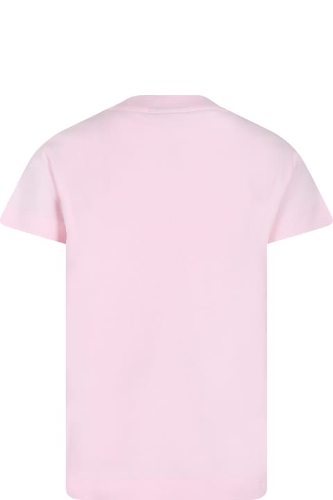 Fendi T-Shirts & Polo Shirts for Girls Fendi Pink T-shirt For Girl With Fendi Logo