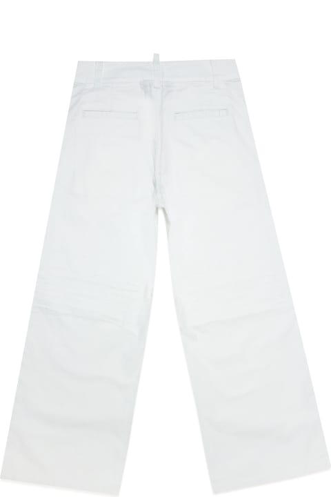 Dsquared2 Bottoms for Girls Dsquared2 White Trousers Girl
