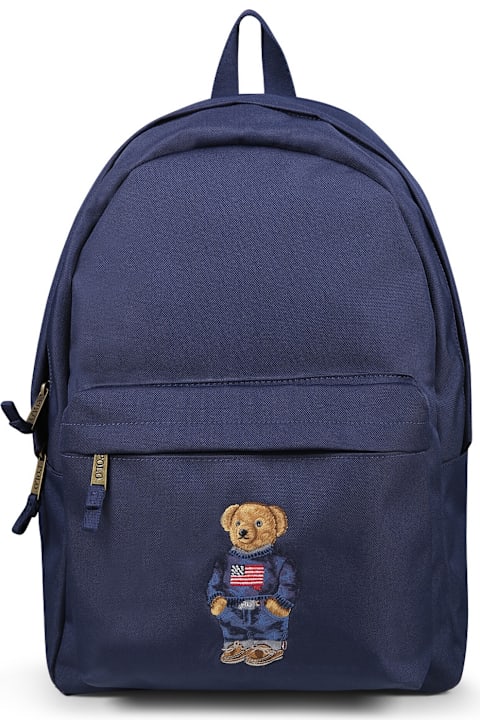 Ralph Lauren Accessories & Gifts for Boys Ralph Lauren Blue Backpack For Boy With Polo Bear