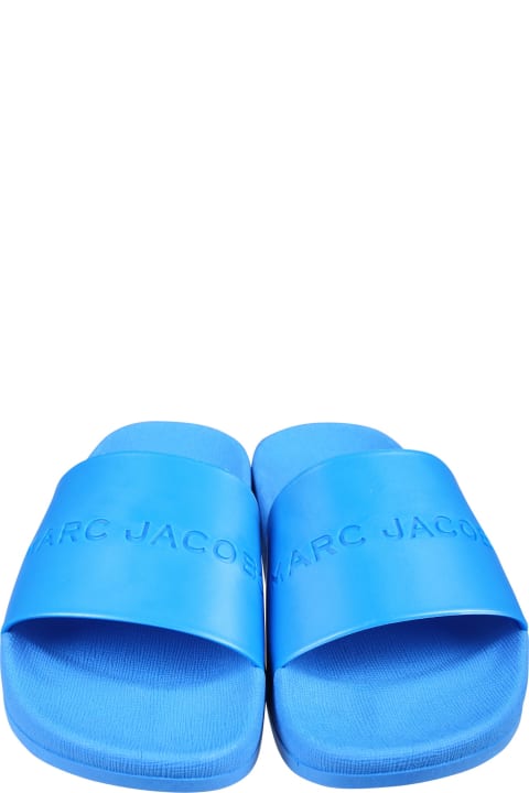 Little Marc Jacobs Shoes for Boys Little Marc Jacobs Blue Slippers For Kids With Logo
