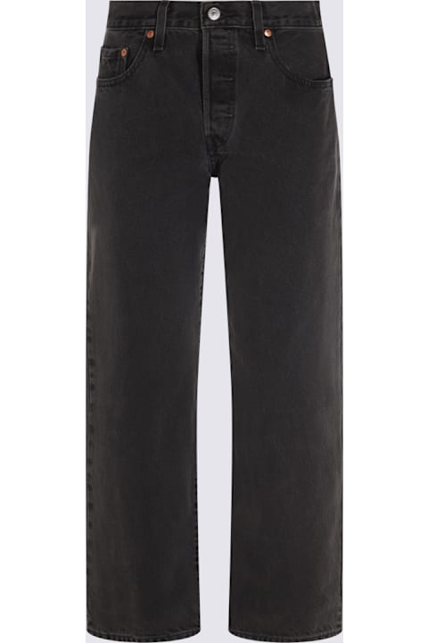 Levi's الملابس لـ السيدات Levi's Black Cotton 501 Jeans