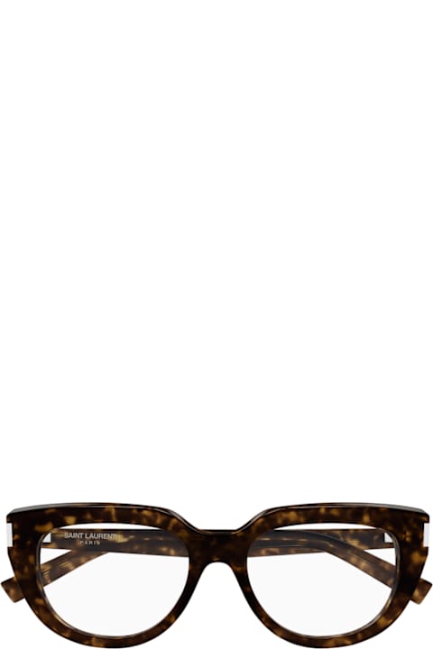 Homeware Saint Laurent Eyewear Saint Laurent Sl 828 Linea Corner Angle 002 Havana Glasses