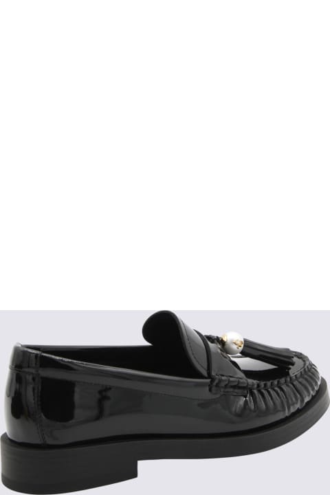 Jimmy Choo Flat Shoes for Women Jimmy Choo Black Leather Addie Loafers